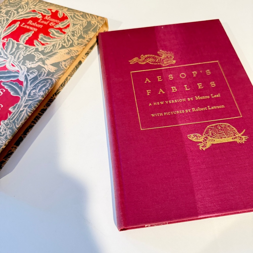 Aesop's Fables Munro‎ Leaf Robert Lawson 1941 Heritage Press Hardcover Slipcase